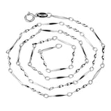 Sterling Silver Classic Twisted Chain Necklace AJC005