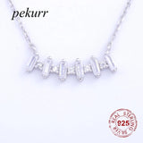 925 Silver Gem & Zirconia Beads Necklace Pandent for Women