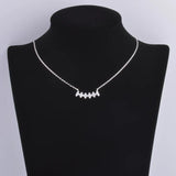 925 Silver Gem & Zirconia Beads Necklace Pandent for Women