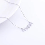 925 Silver Gem & Zirconia Beads Necklace Pandent for Women