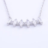 925 Silver Gem & Zirconia Beads Necklace Pandent for Women