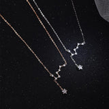 925 Silver Necklace Women Rosegold Dipper Tassel Jewelry