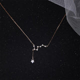 925 Silver Necklace Women Rosegold Dipper Tassel Jewelry