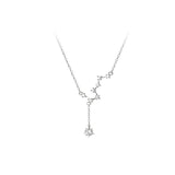 925 Silver Necklace Women Rosegold Dipper Tassel Jewelry