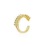 Crystal Ear Cuffs 24K Plated Earrings No Piercing