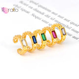Crystal Ear Cuffs 24K Plated Earrings No Piercing