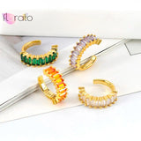 Crystal Ear Cuffs 24K Plated Earrings No Piercing