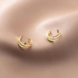 Trustdavis 925 Silver Star CZ Charm Clip Earrings Wedding Party Jewelry