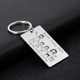 Family Name Keychain Engraved House Key Ring for Car