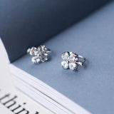 925 Silver Heart CZ Ear Cuff Clip Earrings for Women