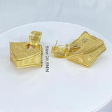 Dubai Snowflake 18K Plated Clip Earrings For Women