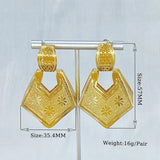 Dubai Snowflake 18K Plated Clip Earrings For Women