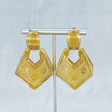 Dubai Snowflake 18K Plated Clip Earrings For Women