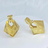 Dubai Snowflake 18K Plated Clip Earrings For Women