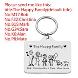 Family Love Keychain Family Member Pattern Parents Children Present Keychain
