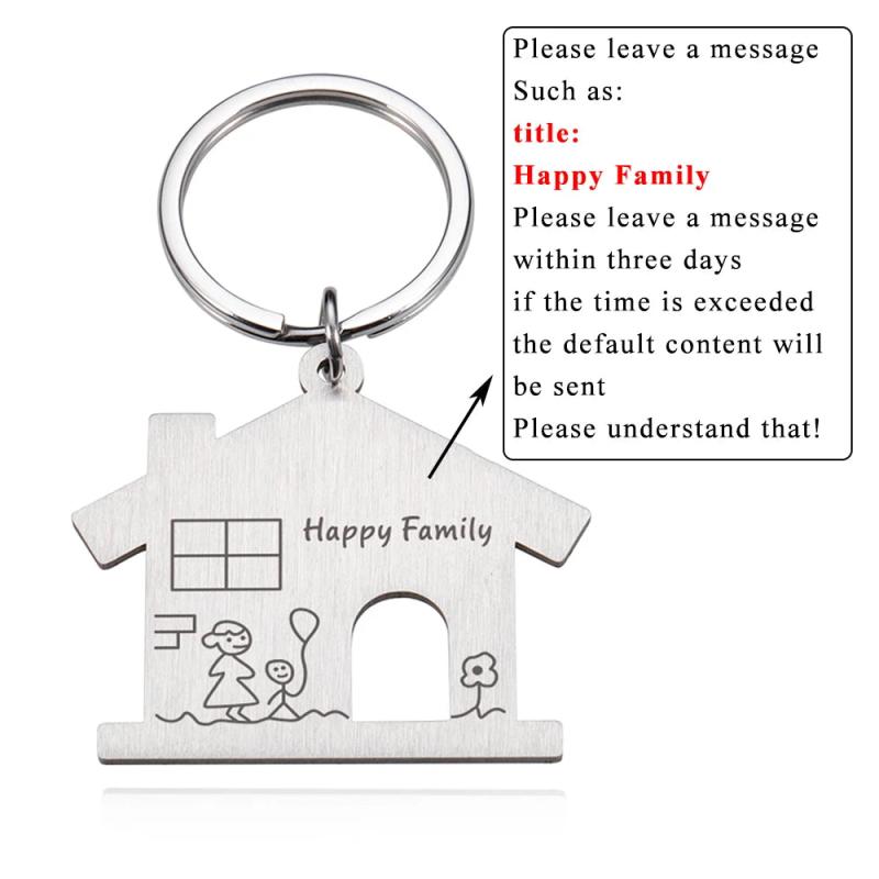 Engraved Family Name Keychain Personalized Keyring
