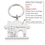 Engraved Family Name Keychain Personalized Keyring
