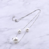 925 Silver Shell Pearl Necklaces for Women Long Chain Pendant Jewelry