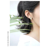 Zirconia Leaves Clip Earrings Crystal Jewelry