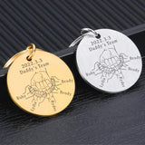 Personalized Father's Keychain Kids Name for Daddy Love Papa Key Pendant