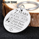 Couples Keychain Stainless Steel Boyfriend Girlfriend Keyring