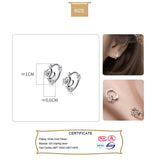 Trustdavis 925 Sterling Silver Gothic Crown CZ Clip Earrings