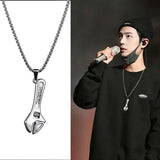 NC863 Small Wrench Retro Titanium Steel Necklace