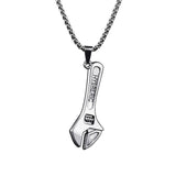 NC863 Small Wrench Retro Titanium Steel Necklace