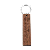 Personalized Wooden Engraved Couple Keychain Gift