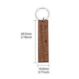 Personalized Wooden Engraved Couple Keychain Gift