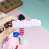 Custom Acrylic Keychain with Name Cartoon Pendant