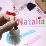 Custom Acrylic Keychain with Name Cartoon Pendant