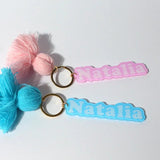 Custom Acrylic Keychain with Name Cartoon Pendant