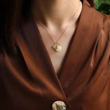 Hetian Chalcedony Gourd Pendant Necklace Fresh Fairy Charm