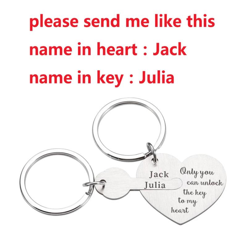 Matching Keychain Name Valentines Gift Boyfriend Keychains Couple Love