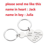 Matching Keychain Name Valentines Gift Boyfriend Keychains Couple Love