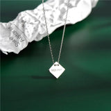 925 Silver Geometric Pendant Women Necklace
