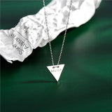 925 Silver Geometric Pendant Women Necklace