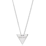925 Silver Geometric Pendant Women Necklace