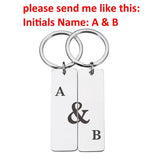 Custom Initials Name Keychain for Couples Wedding Gift