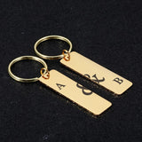 Custom Initials Name Keychain for Couples Wedding Gift