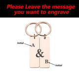 Custom Initials Name Keychain for Couples Wedding Gift