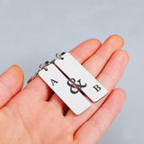 Custom Initials Name Keychain for Couples Wedding Gift