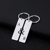 Custom Initials Name Keychain for Couples Wedding Gift