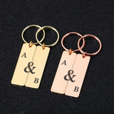 Custom Initials Name Keychain for Couples Wedding Gift