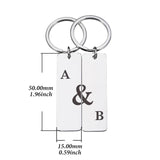 Custom Initials Name Keychain for Couples Wedding Gift