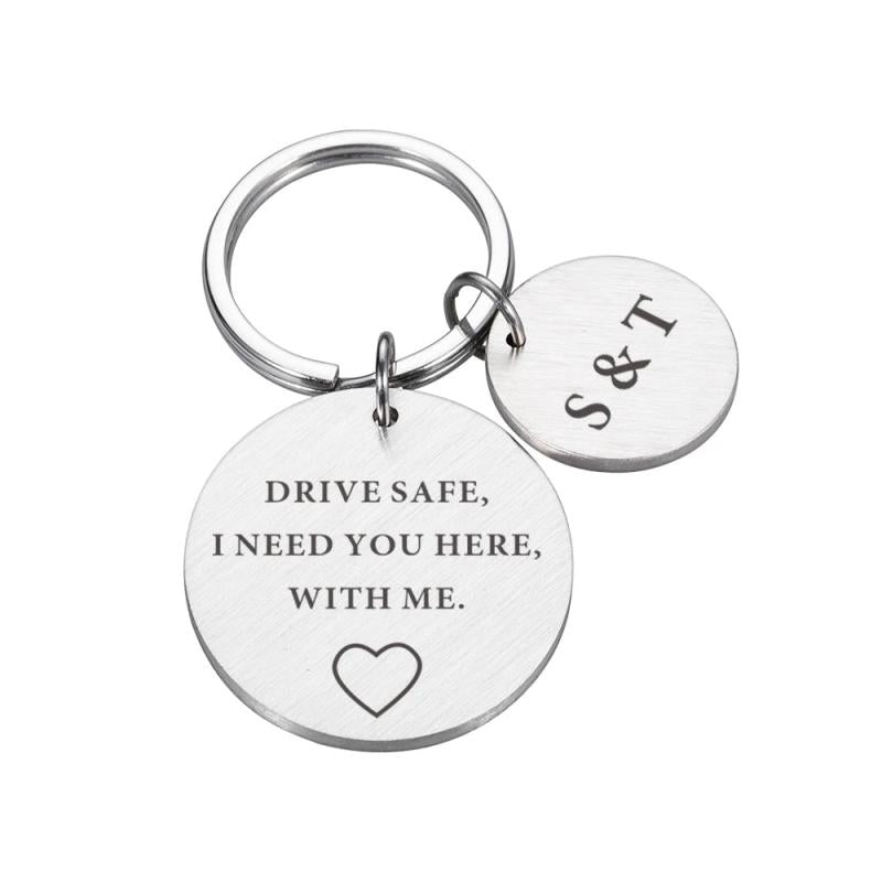 Personalized Drive Safe Keyring with Name Engraving