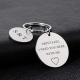 Personalized Drive Safe Keyring with Name Engraving