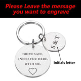 Personalized Drive Safe Keyring with Name Engraving