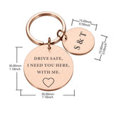 Personalized Drive Safe Keyring with Name Engraving
